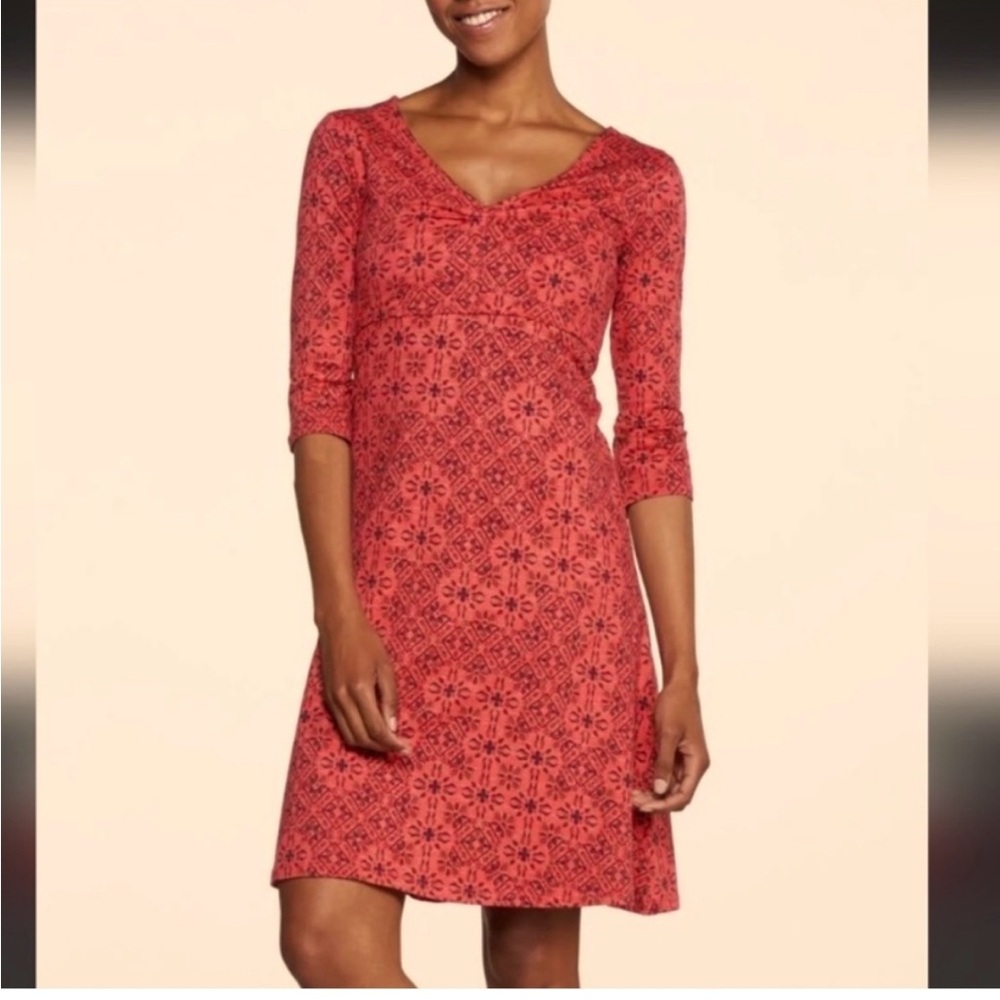 Toad&Co Rosalinda Dress in Cranberry Red Size Large